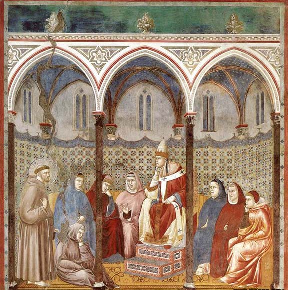 St Francis Preaching before Honorius III